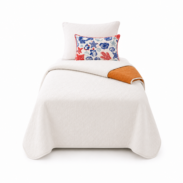 CUBRECAMA SENCILLO DOBLE FAZ + FUNDA DE ALMOHADA