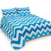 CUBRE CAMA DOBLE FAZ DE RAYAS + 2 FUNDAS